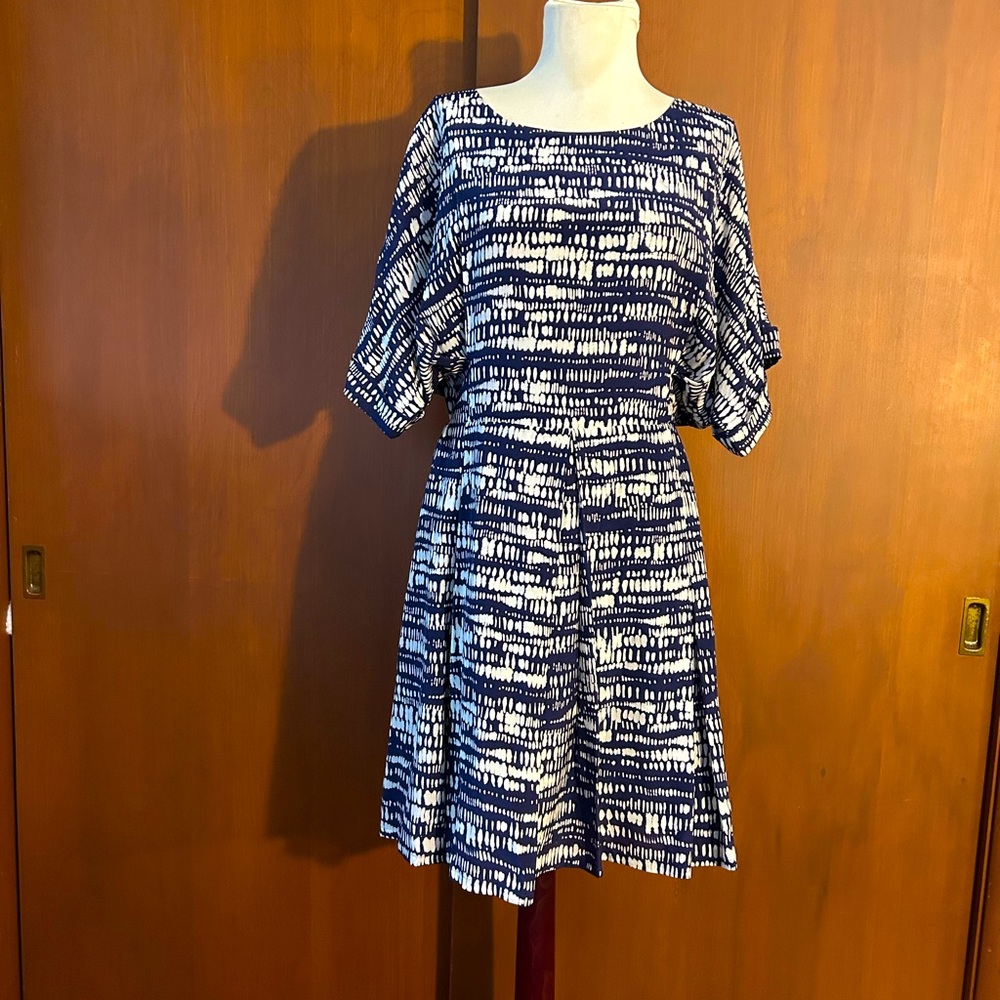 Garnet Hill Navy and White Dress
